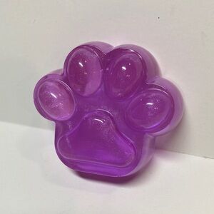 Iridescent Purple Resin Pet Paw Dog Decor Print  3D Resin Display Knickknack